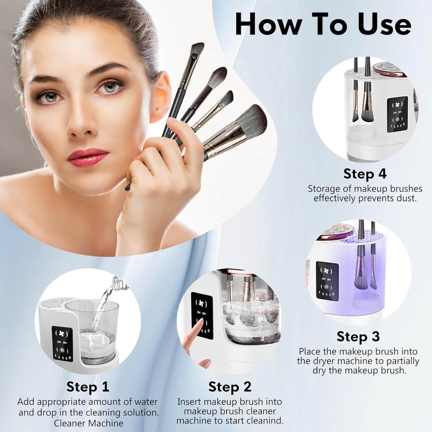 HealHaven™ ProClean Makeup Brush Cleaner